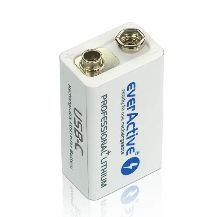 rechargeable battery everactive 6f22/9v li-ion 550 mah with usb type c - slika 2