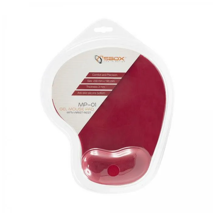 sbox anatomska podloga za miša mp-01 crvena - slika 2