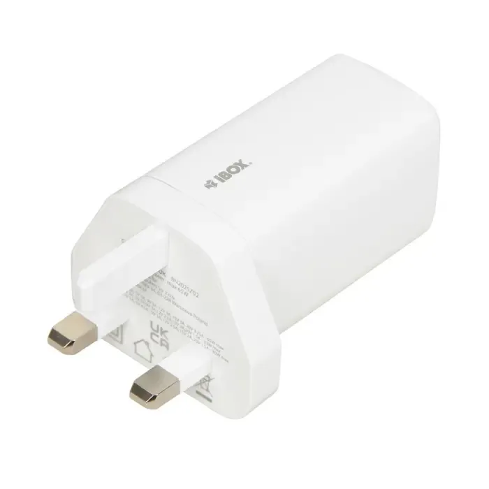 ibox c-65 white, gan 65w universal charger uk plug - slika 2