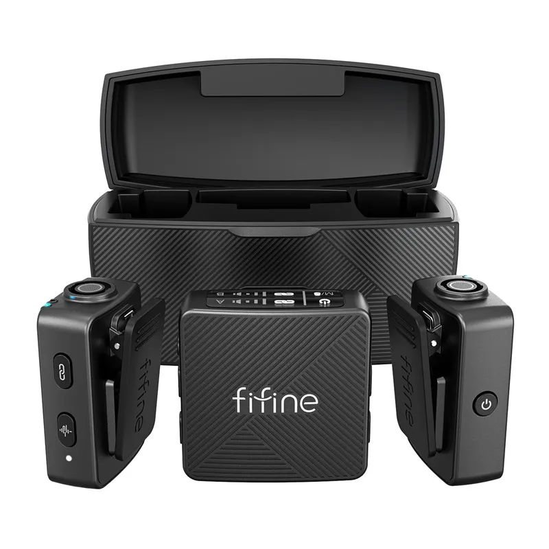 fifine m9 tie microphone set (black) - slika 3