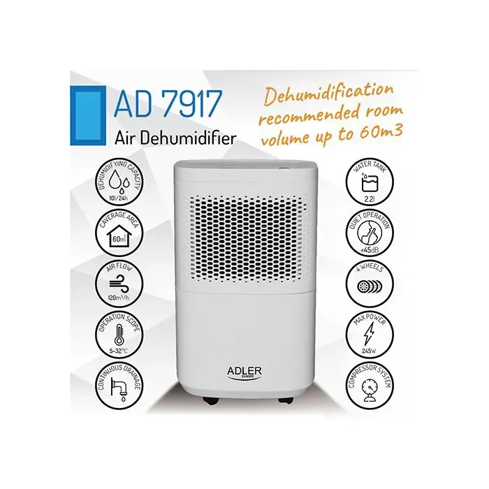 adler dehumidifier with 2.2l ad7917 compressor - slika 5