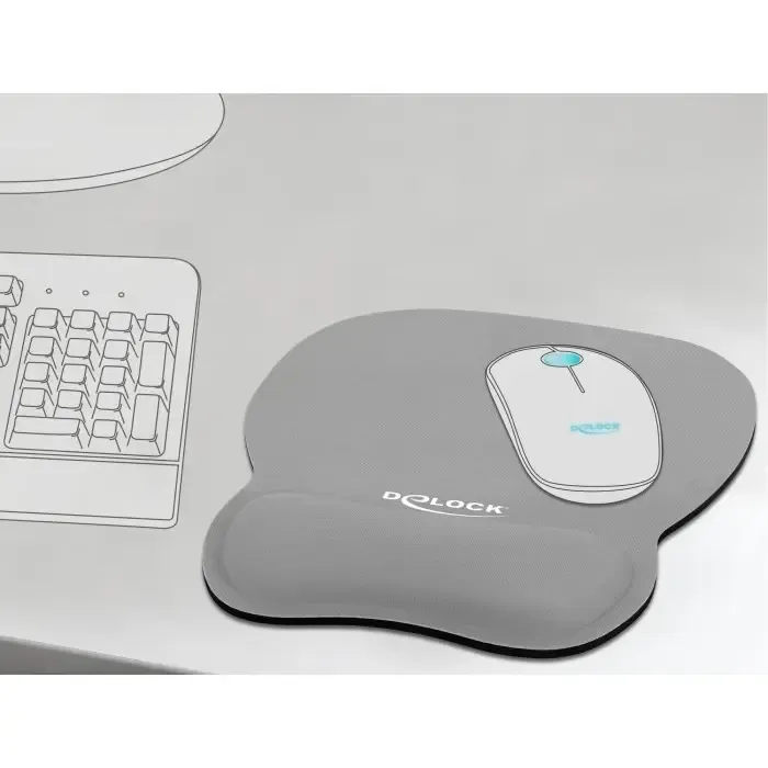 delock ergonomic mouse pad with gel wrist rest - 245x206 - slika 5