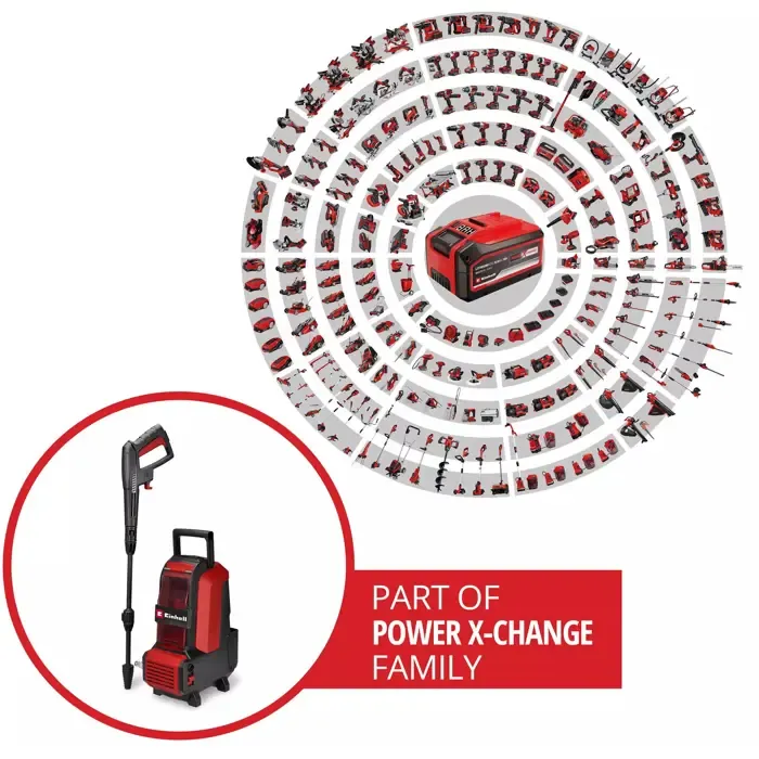 einhell cordless high-pressure cleaner hypresso 36/105 (red/black, without battery and charger) - slika 3