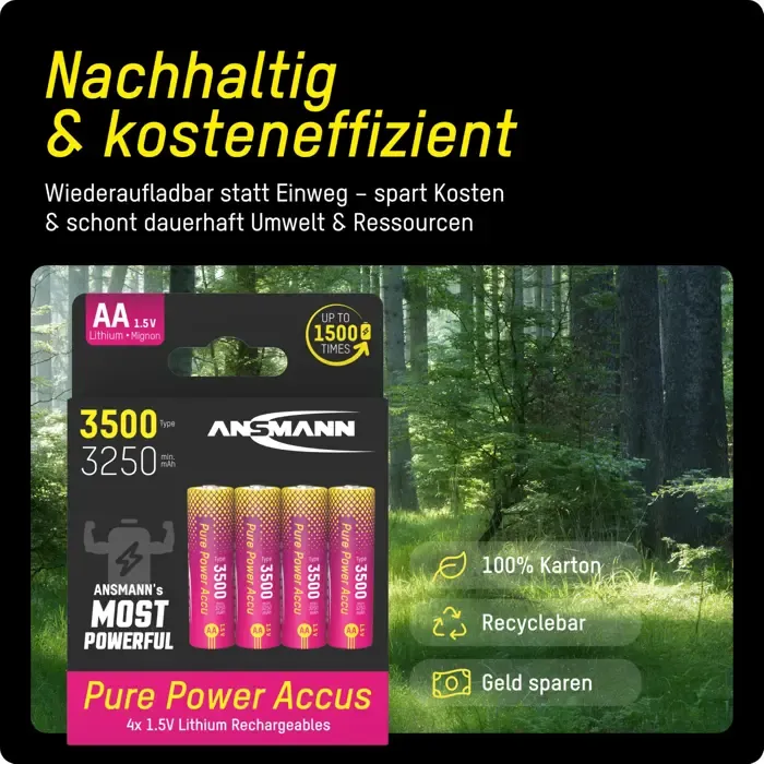 ansmann pure power li-ion battery micro aa - slika 5