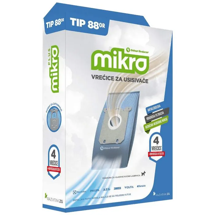 mikro vrećice za usisavače 4/1 tip: 88or - 088.or.088 - slika 1