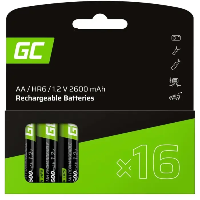 16x aa r6 2600mah ni-mh rechargeable batteries - slika 3
