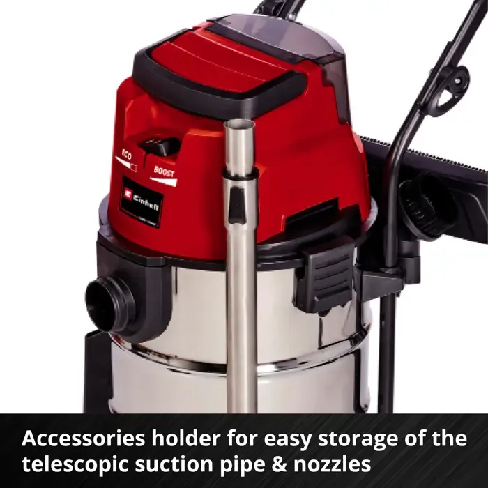 einhell wet / dry vacuum te vc 36/30 li (red / silver, without battery and charger) - slika 4
