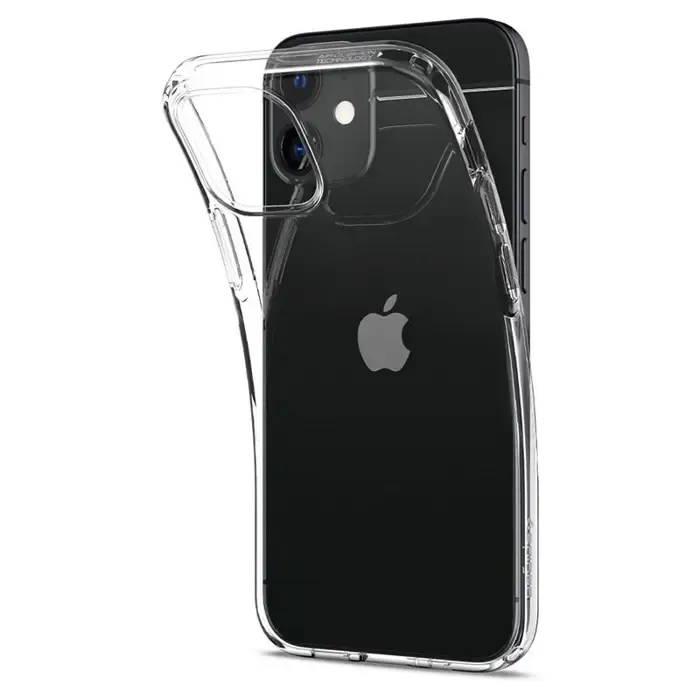 spigen liquid crystal, zaštitna maska za telefon, prozirna - iphone 12 mini - slika 3