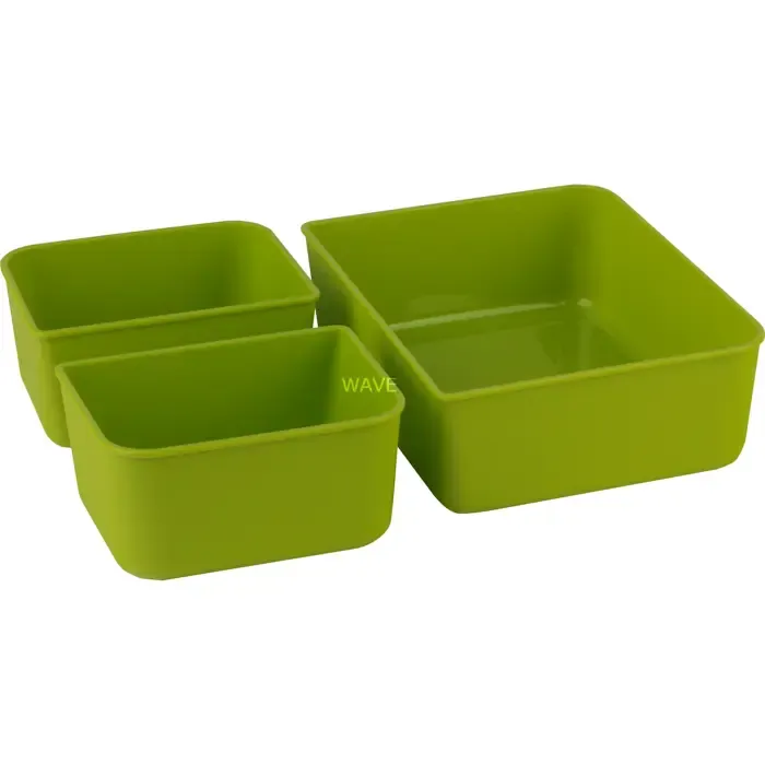 emsa clip & go lunchbox xl, lunch box (green/transparent, with inserts) - slika 5