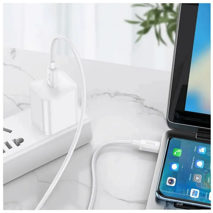 hoco. usb kabl za smartphone, type c, 60w, bijela - x96 hyper, 60w, white - slika 4