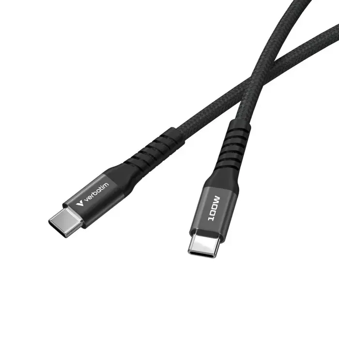 verbatim sync & charge kabel usb-c na usb-c 100w magnetic 120 cm - crni - slika 3
