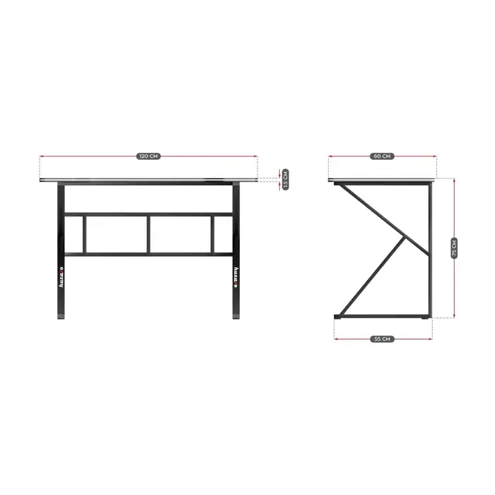 gaming desk - huzaro hero 1.6 black - slika 5