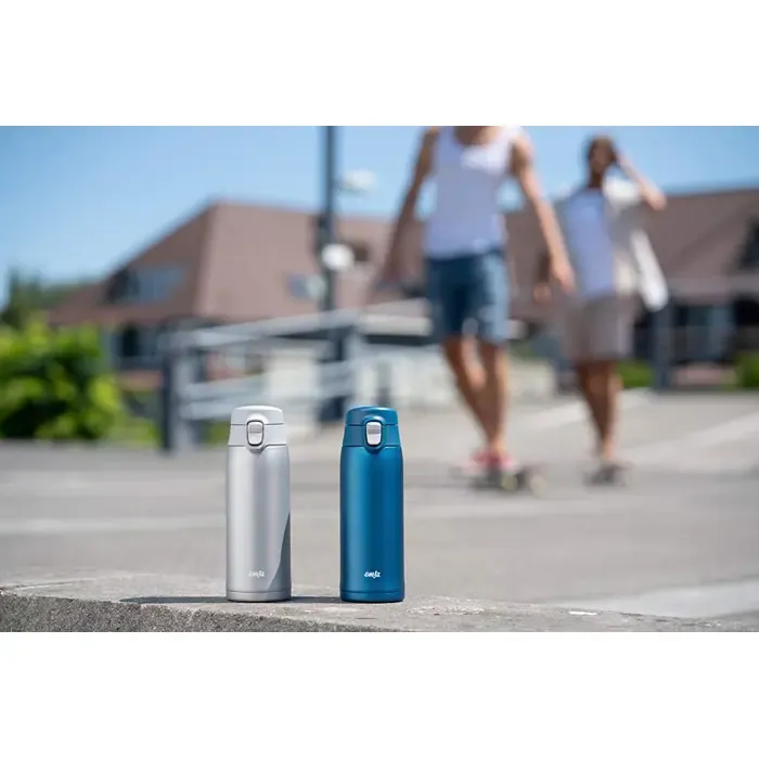 emsa travel mug light thermal mug 0.4 liters (dark blue, flip lid) - slika 5