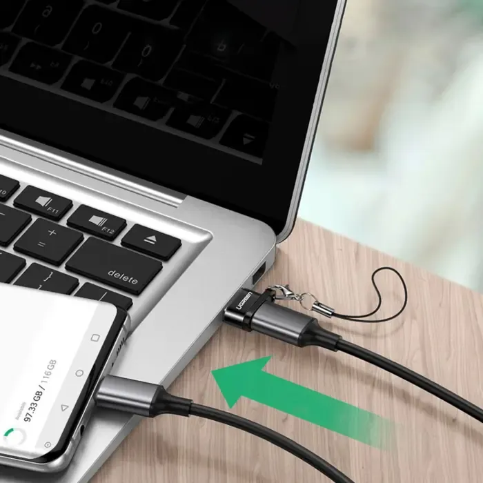 ugreen, usb-c 3.1 (f) / usb-a 2.0 (m), crni - slika 4
