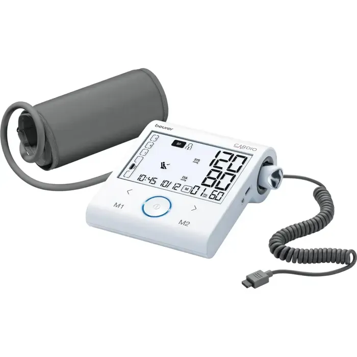 beurer bm 96 cardio with ecg function, blood pressure monitor (white/grey) - slika 2