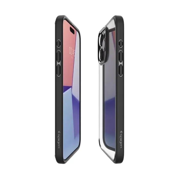 spigen crystal hybrid, matte black - iphone 15 pro max (acs06449) - slika 3