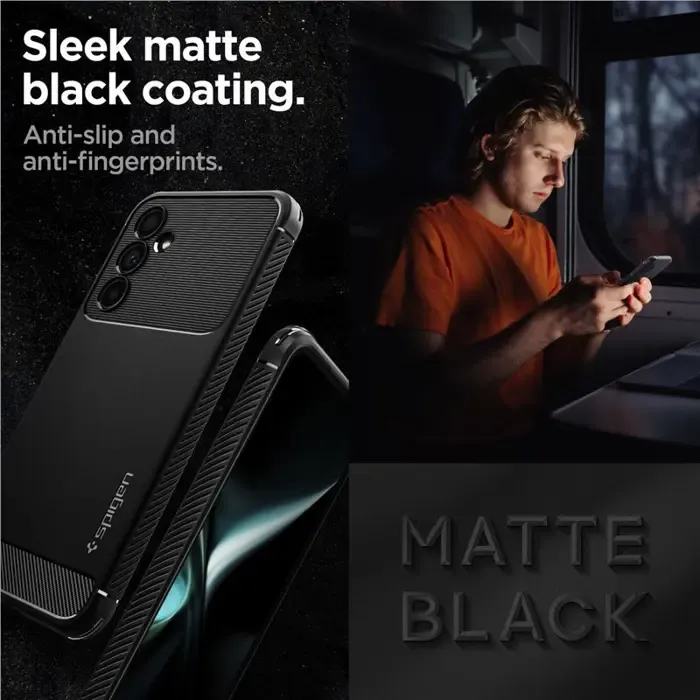 spigen rugged armor, zaštitna maska za telefon, crna - samsung galaxy a54 5g (acs05888) - slika 3