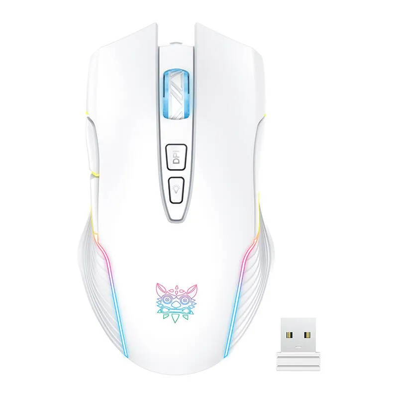 onikuma cw905 white wireless gaming mouse - slika 1