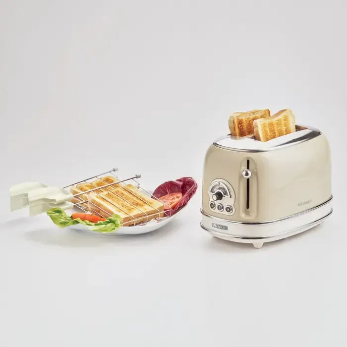 ariete vintage toaster 155 (beige, 810 watts, for 2 slices of toast) - slika 3