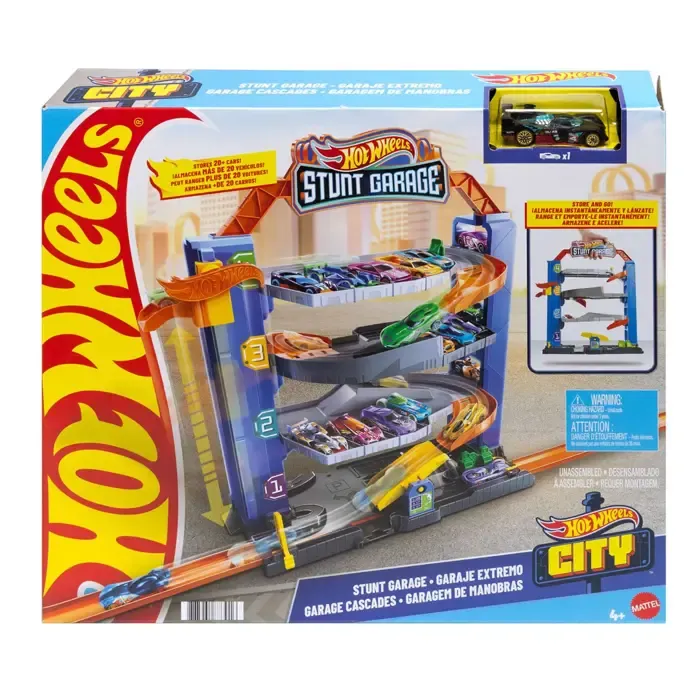 hot wheels city stunt garage, gnl70 mattel - slika 1