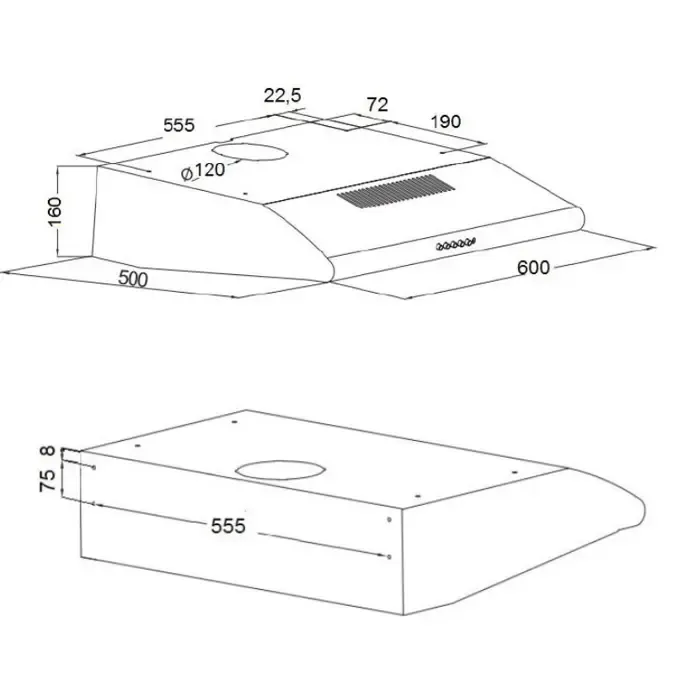 akpo wk-7 p-3060 cooker hood - slika 2