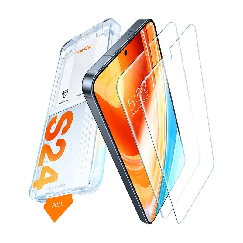 tempered glass for samsung s24+ torras install master - slika 2