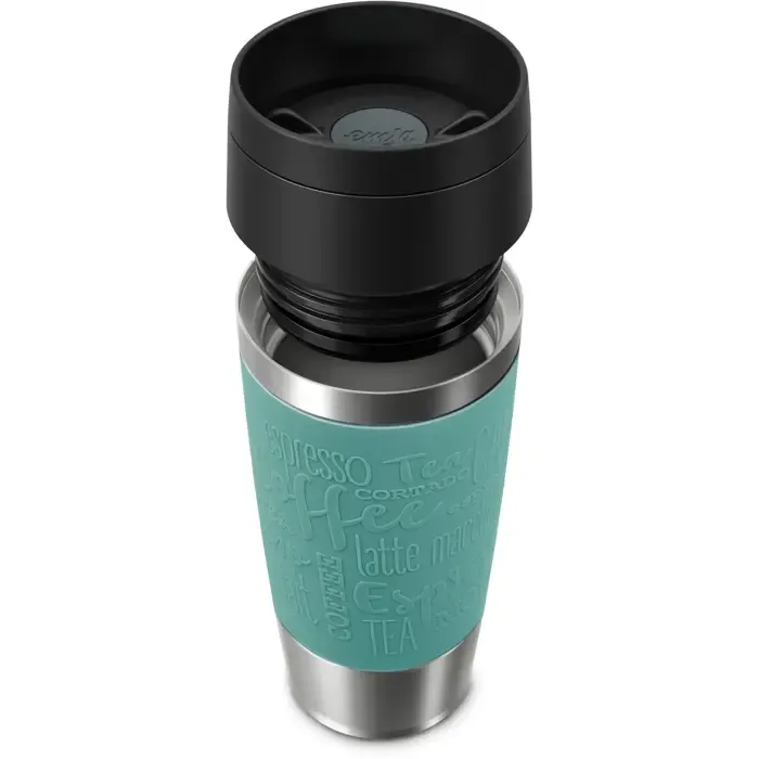 emsa travel mug classic thermal mug (petrol/stainless steel, 0.36 liters) - slika 3