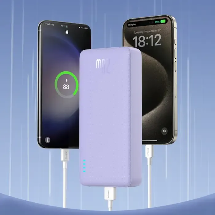baseus powerbank airpow 20000mah 20w (purple) - slika 2