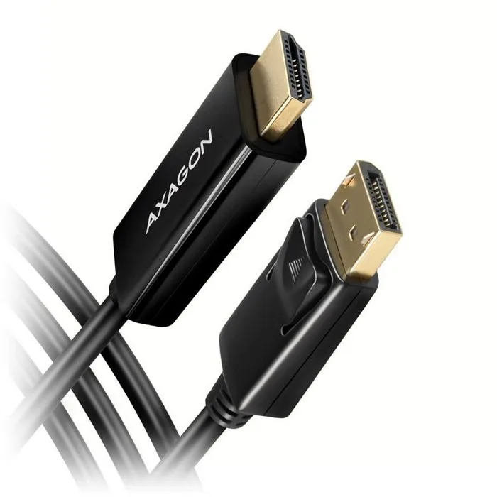 axagon rvd-hi14c2 displayport zu hdmi adapterkabel, 4k/30 hz, 180 cm lang - black rvd-hi14c2 - slika 2