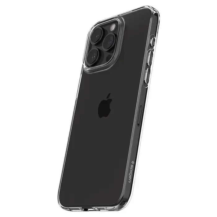 spigen liquid crystal, zaštitna maska za telefon, prozirna - iphone 15 pro max (acs06557) - slika 5