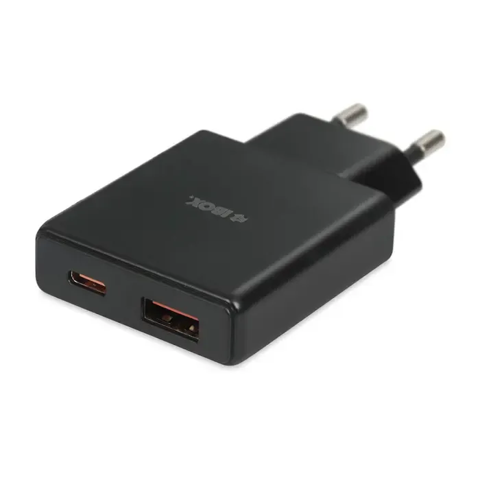 ibox c-43 slim gan pd30w wall charger, black - slika 1
