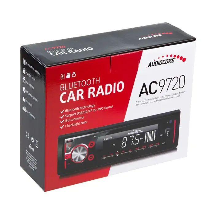 radio audiocore ac9720 b mp3 / wma / usb / rds / sd iso bluetooth multicolor, apt-x technology - slika 5