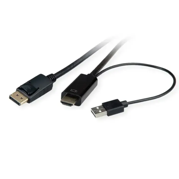 roline uhdtv - displayport kabel, m/m, 2.0m, crni - slika 3