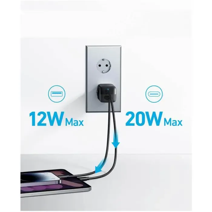 anker charger 323 1xa 1xc 33w, white - slika 3