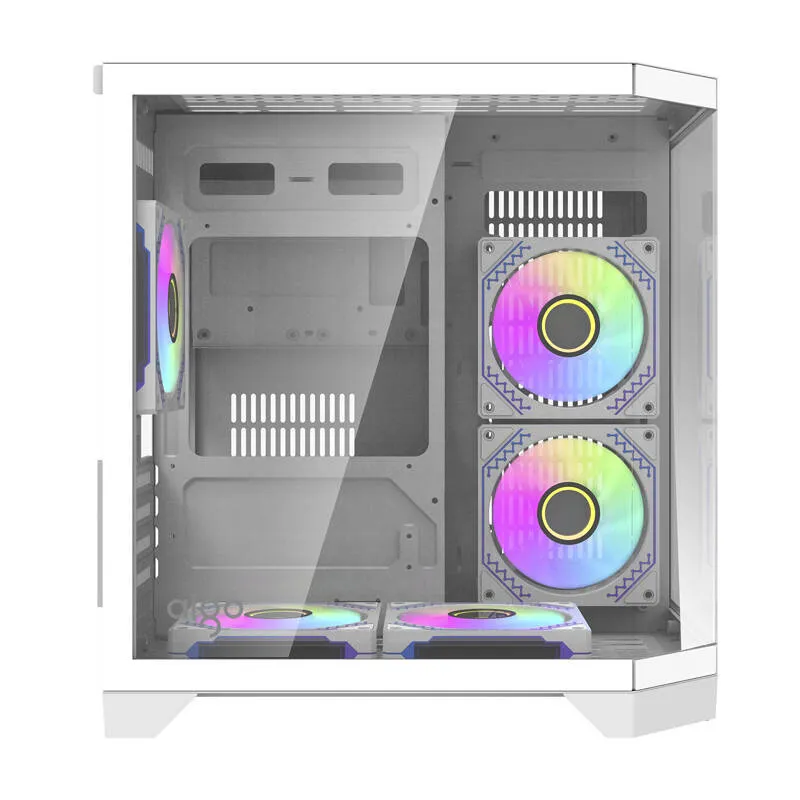 darflash ft350 computer case + 5 argb fans (white) - slika 2