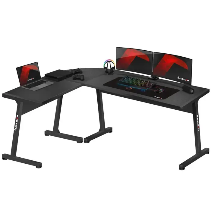 huzaro hero 6.0 black gaming desk - slika 1