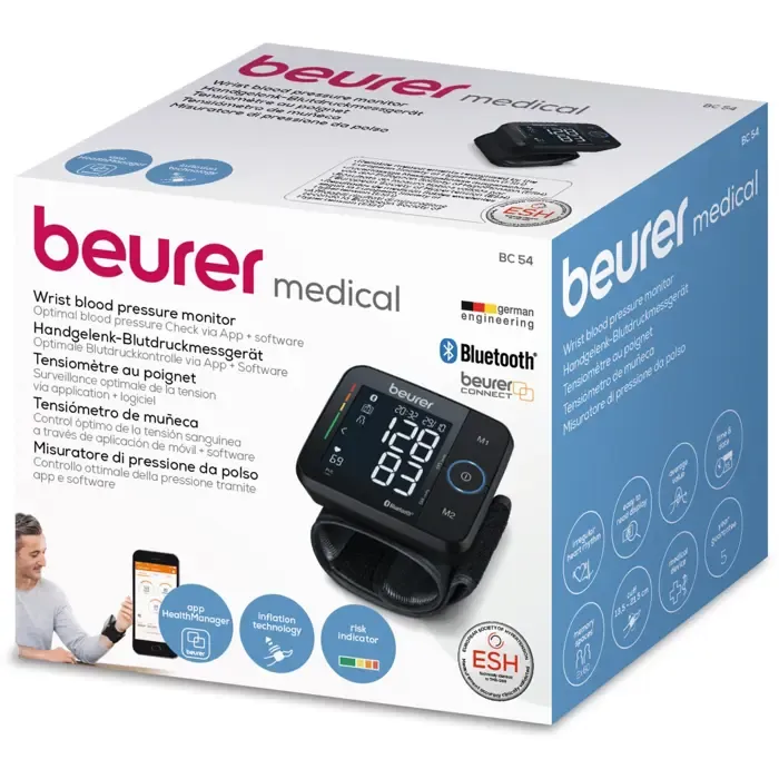 beurer blood pressure monitor bc54 silver - slika 3