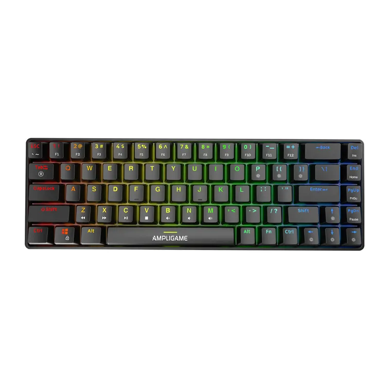 fifine gk1 mechancial keyboard ,65% rgb (black) - slika 1