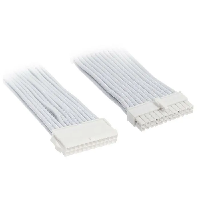 silverstone atx 24-pin-kabel, 300mm - white sst-pp07e-mbw-v2 - slika 1
