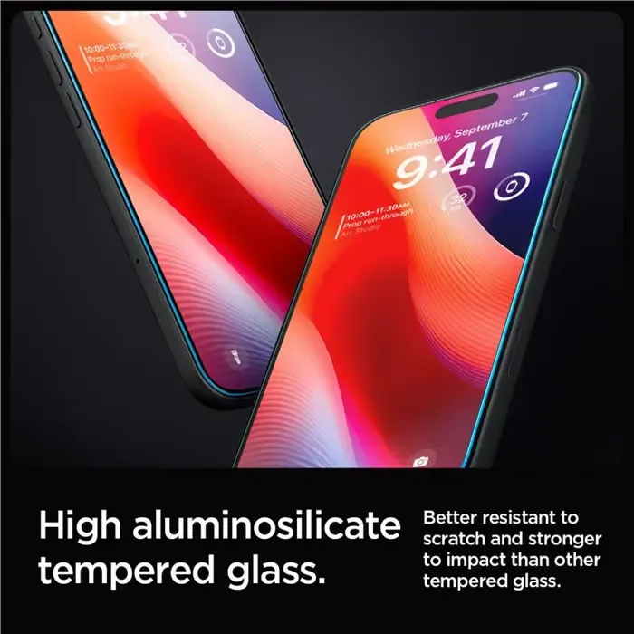 spigen glass tr ez fit 2 pack, transparency - iphone 16 pro max (agl07907) - slika 5