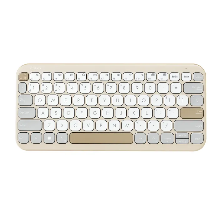 asus kw100, bežična tipkovnica, bež - slika 1