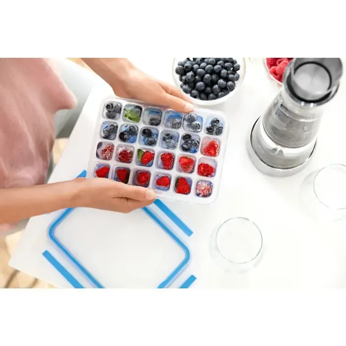 emsa clip & close cold cuts box system 1.0 liter, 4-piece, can (transparent/blue, rectangular) - slika 5