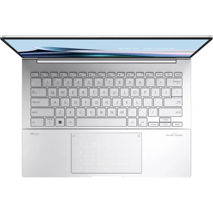 asus zenbook 14 (ux3405ca-pz092x) (silver, intel® core? ultra 9 285h, intel® arc? 140t, 32 gb lpddr5x, 1 tb (1 tb ssd), windows 11 pro) - german - de layout - slika 3