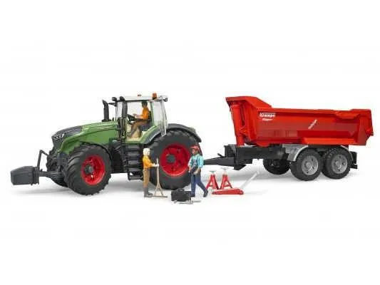 bruder traktor fendt 1050 vario + mehaničar i alat - slika 4