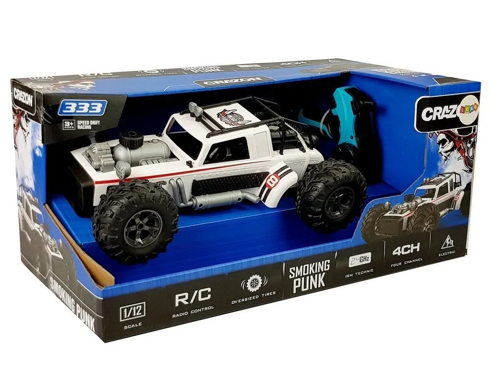 remote controlled buggy 1:12 2.4g white 20 km/h steam - slika 8