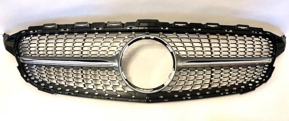 diamond maska za mercedes benz c klasa w205 - krom - crna - slika 2