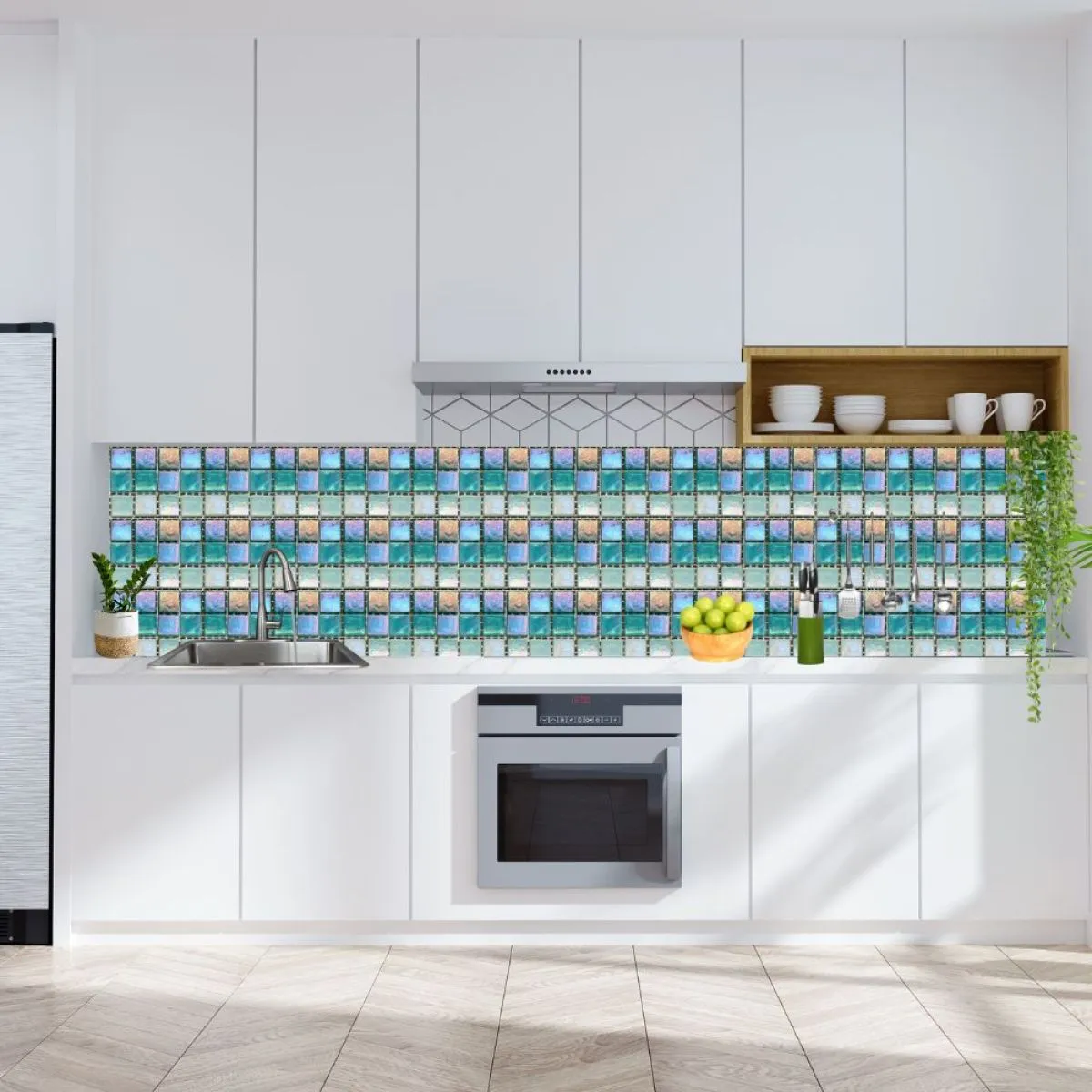 (10komada paket) 3d zidne pvc mozaik panel pločice - samoljepljive vod - slika 10
