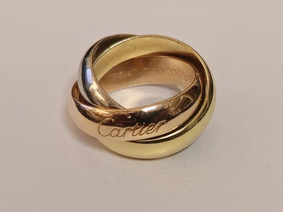 zlatni prsten cartier trinity 18k 14,42g / r1, rate! - slika 3