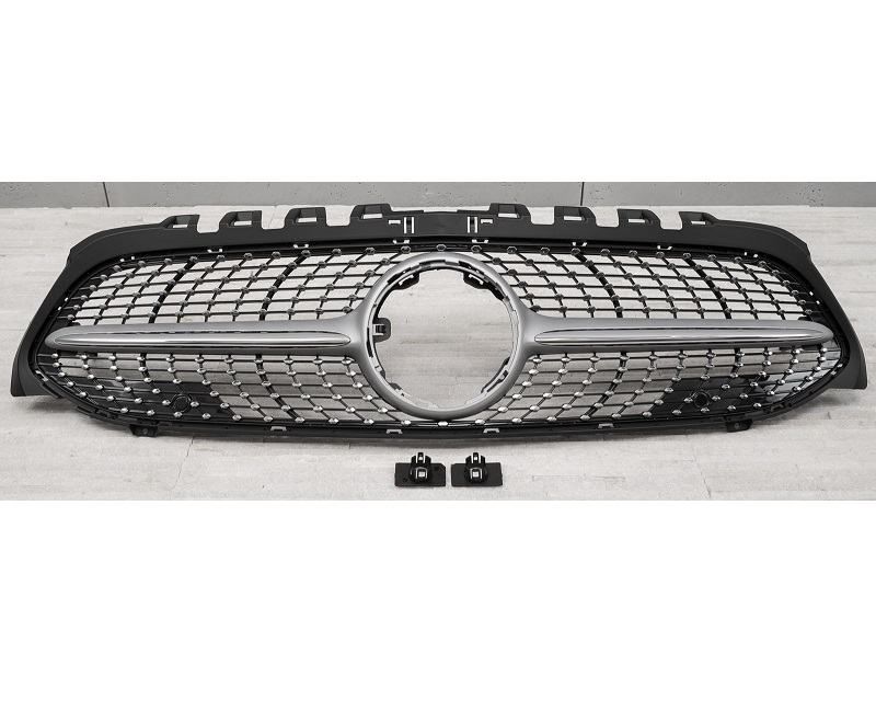 diamond maska za mercedes a-b-c-e-cla-gla-glc klasa- srebrne-crne - slika 13