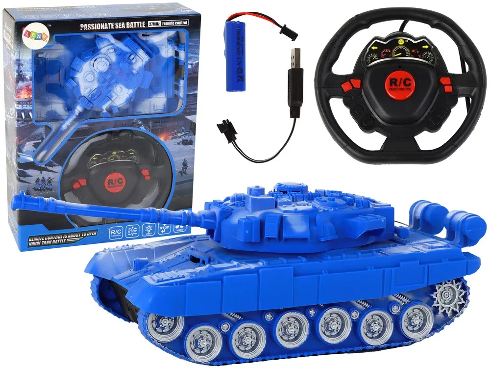 R/C Tank Remote Controlled Lights Sound Blue 1:18 27MHz - Mursko Središće